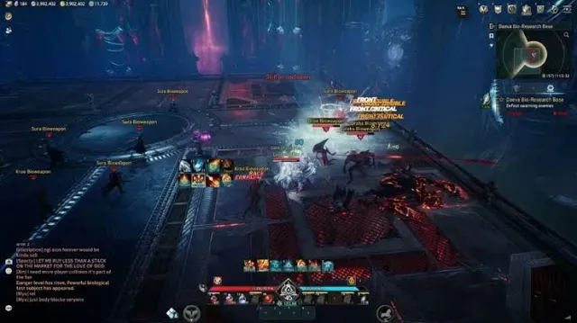 Aion 2 stream-proof overlay test in instanced dungeon combat